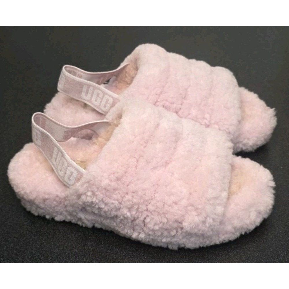 UGG Australia Fluff Yeah Women 7 Slide Sandal Strap Back House Shoe Cozzy Lounge